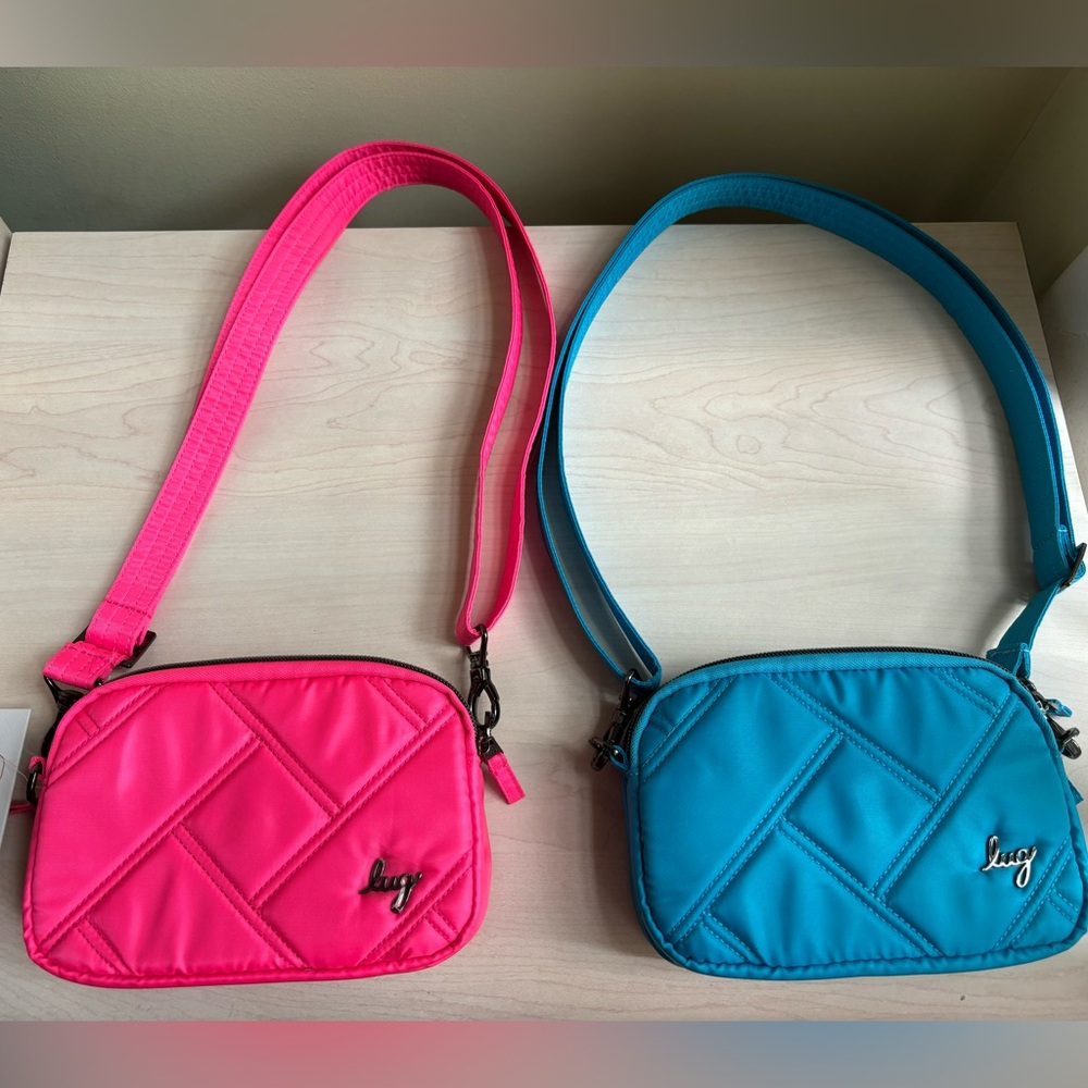 Weekend Sale! New Lug Pink & Also Turquoise Zipper Crossbody Bag or Belt Bags